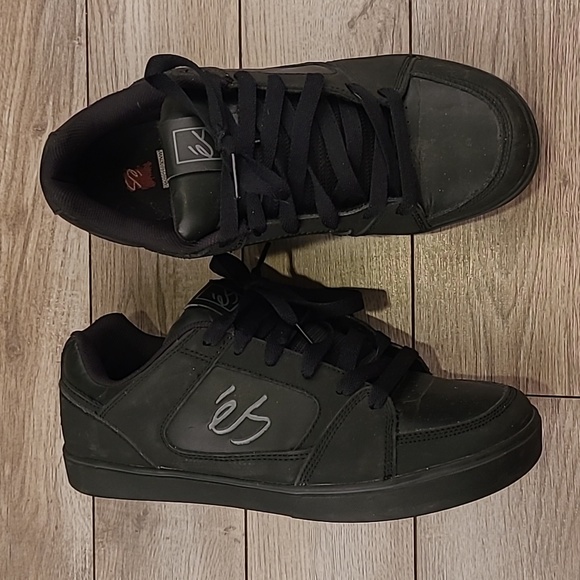 ES Slant Black Leather Sz 11.5‎ Mens Athletic Skateboarding Shoes Sneakers
